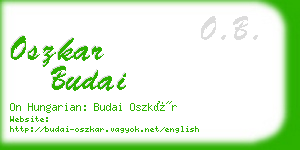 oszkar budai business card